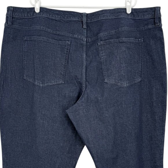 NWT Terra & Sky Women Core Straight High Rise Stretch Navy Denim Jeans Plus 26W - Picture 4 of 11